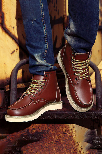 Fleece-gefütterte, dick besohlte Herrenstiefel