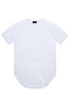 Schulterfreies T-Shirt mit Bogensaum