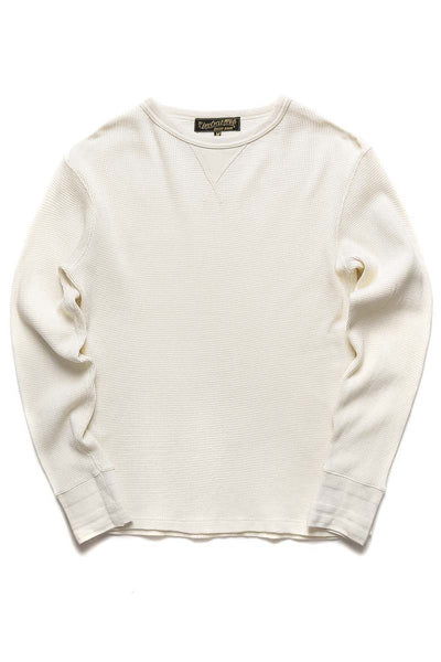 Hochwertiges Langarm-T-Shirt aus Baumwolle mit Waffelmuster