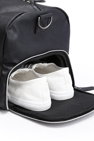 Vegane Ledertasche mit großem Fach