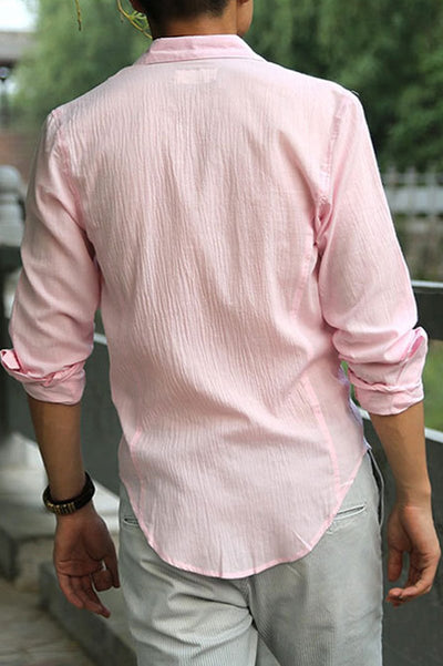 Baumwoll-Leinen Sommer-Shirt
