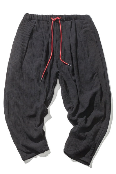 Baggy aus Leinen mit Kordelzug
