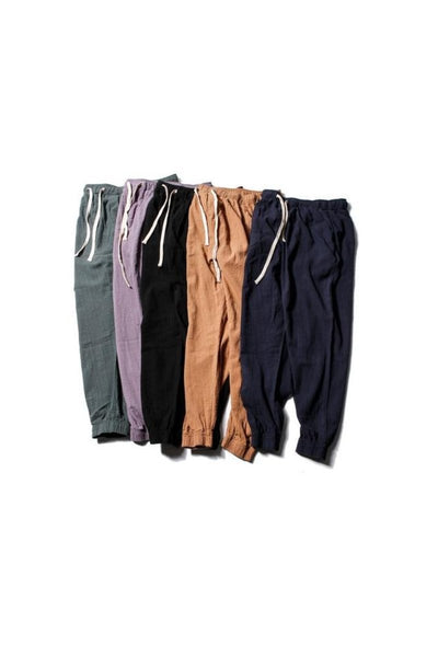 Jogginghose aus Leinen mit Kordelzug