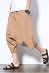Lockere Haremhose mit breitem Schritt