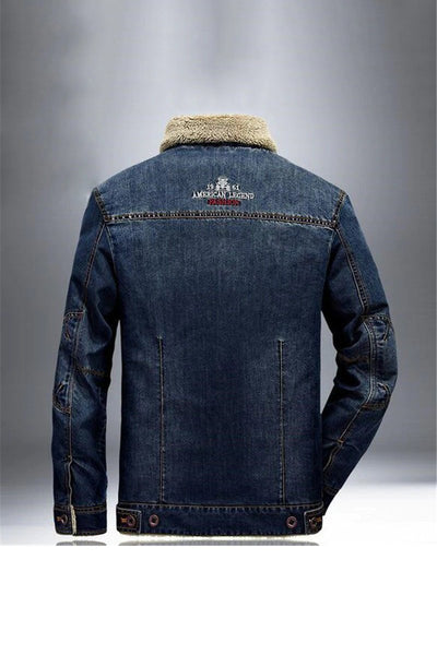 Fleece gefütterte Jeansjacke