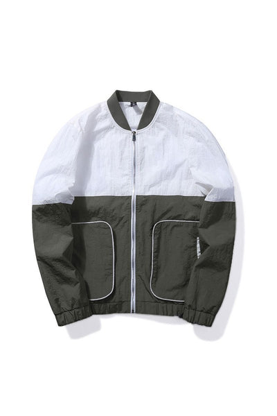 Mono Color Block Windjacke